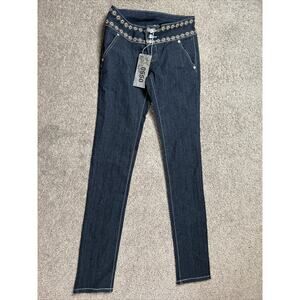 New With Tags Women’s Size 3 Osso Embroidered Jeans Dark Wash Denim